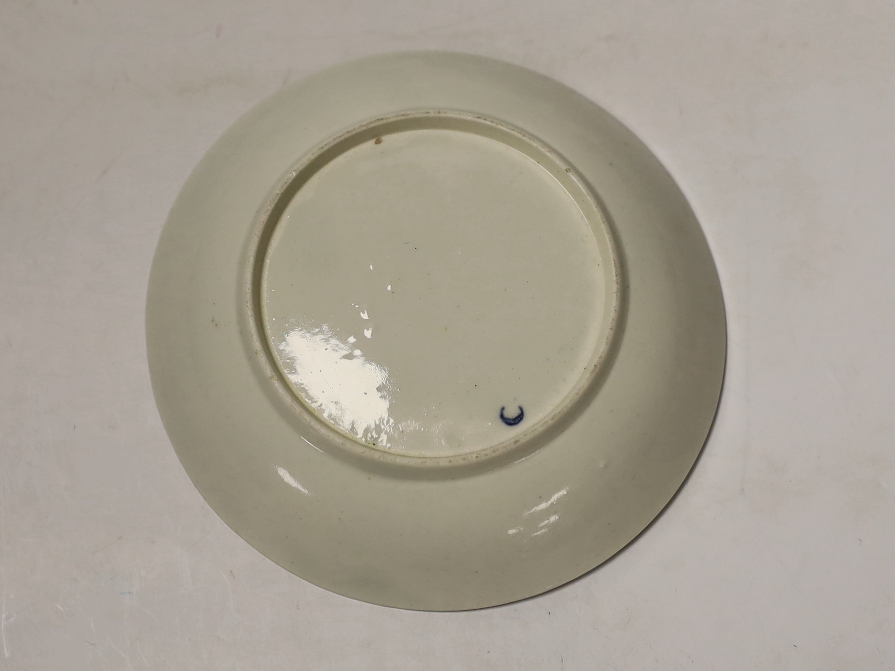 A Worcester tea bowl, Mansfield pattern and a saucer, Fruit and Flower pattern